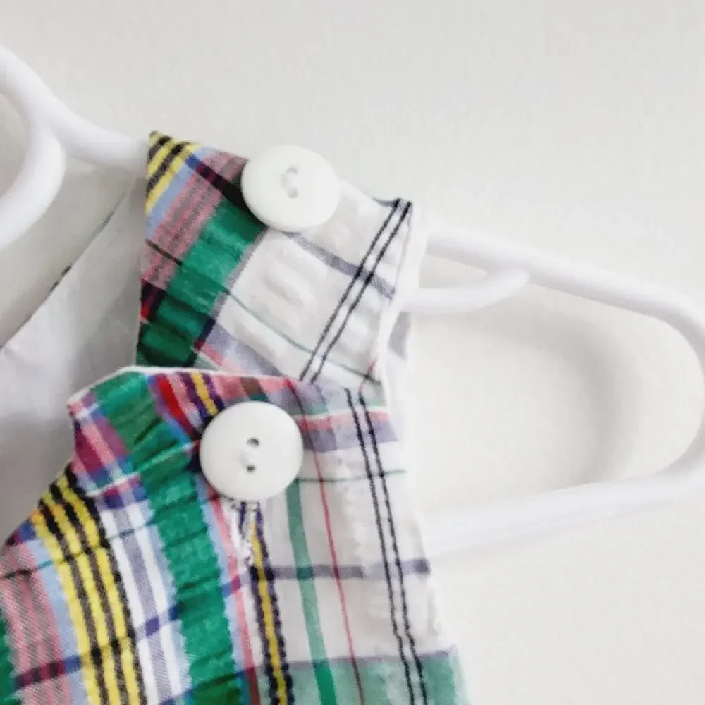 Sailboat plaid romper size 3-6M
